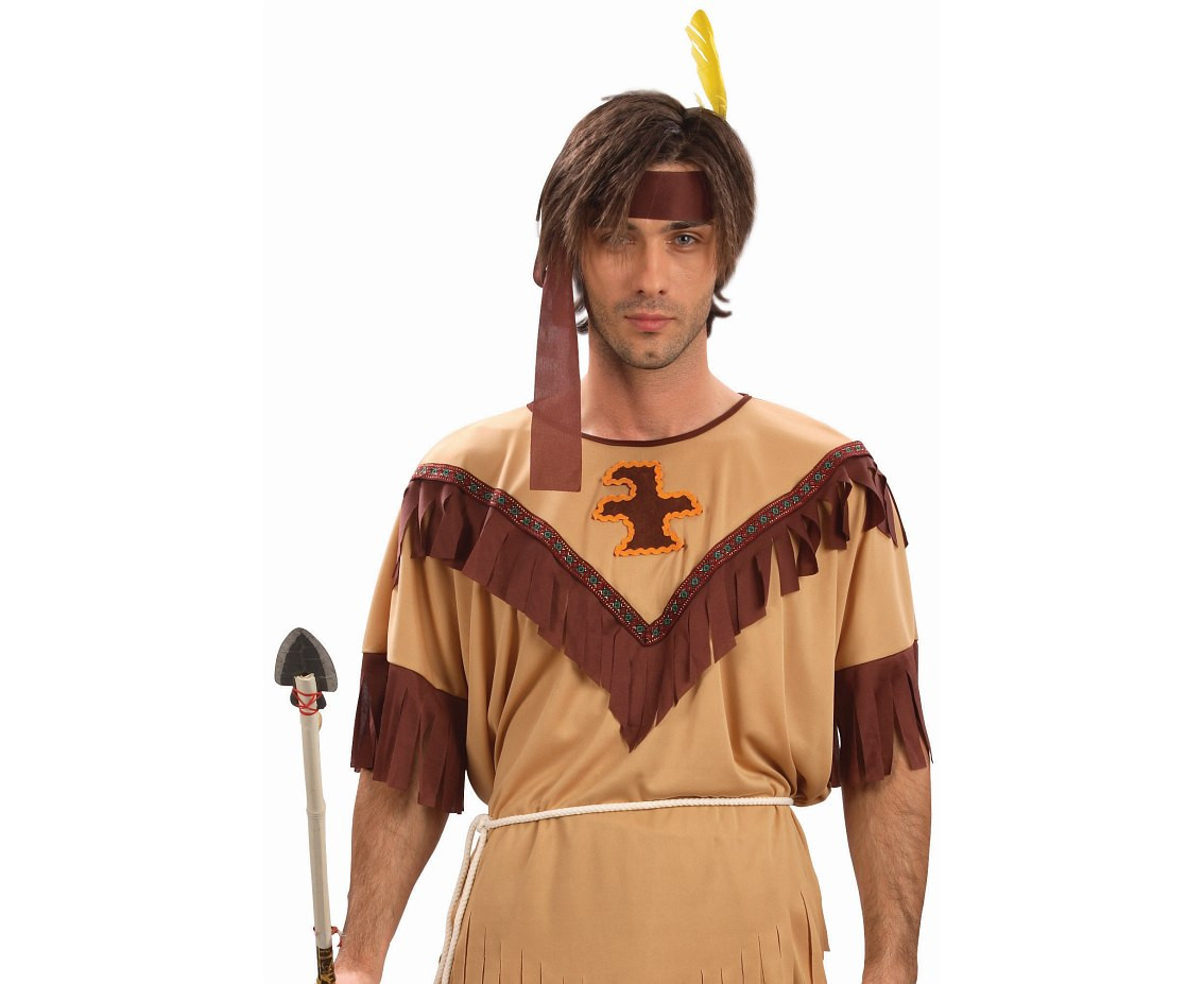Role play-set for adult Modest Indian (band,shirt, pants, belt), one size